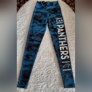 NWT NFL Carolina Panthers Football Leggings SM Women Stretch Pants